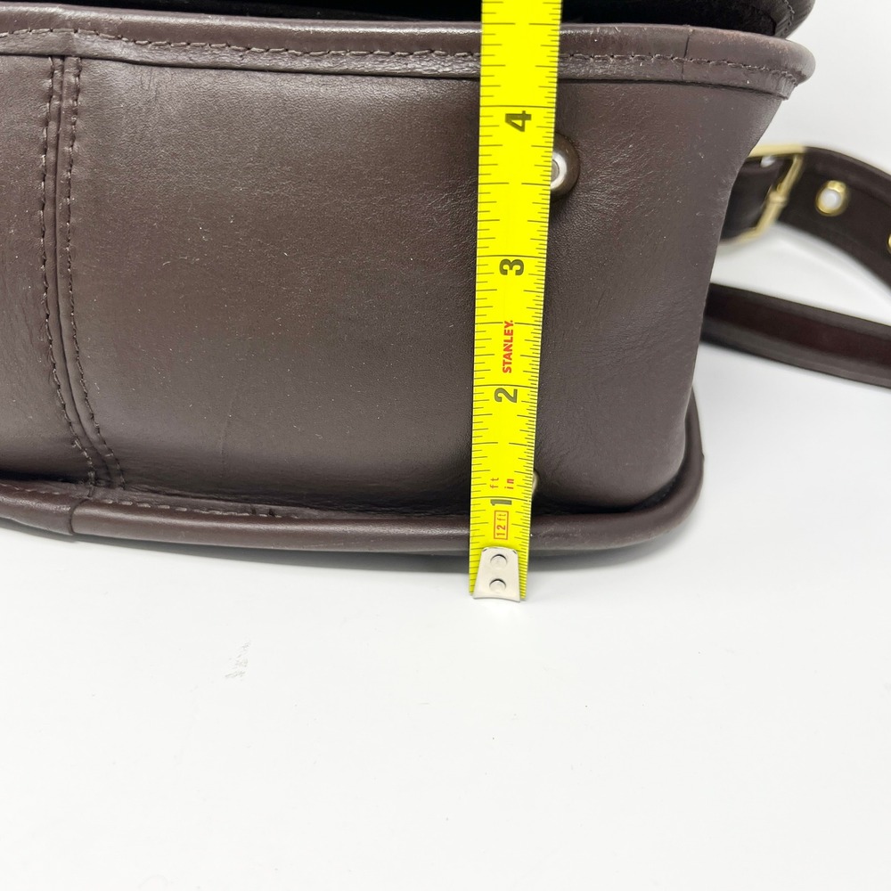 Coach Stewardess Bag Crossbody 9525 Dark Brown Leather Made In USA Vintage - Picture 7 of 13
